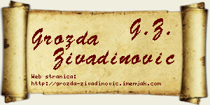 Grozda Živadinović vizit kartica